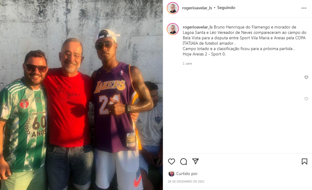 Foto - Leo , Rogério Avelar e Bruno Henrique em Lagoa Santa - MG