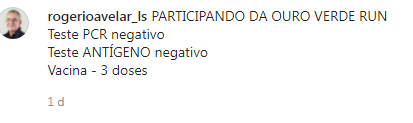 Rogério Avelar sem máscara causa críticas na internet