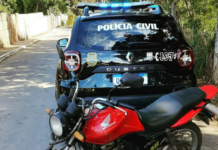 Moto recuperada em Lagoa Santa