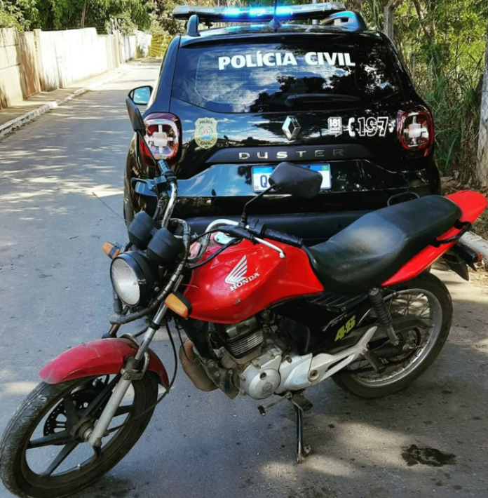 Moto recuperada em Lagoa Santa